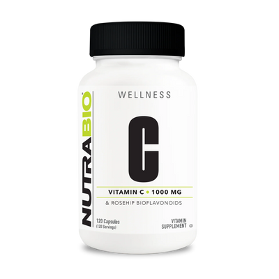 NutraBio Vitamin C with Rose HIPS - Supports Healthy Bones, Teeth and Gums, Immune Function - (120 Capsules, 1000mg of...
