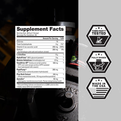 NutraBio BLOODLINE supplement facts
