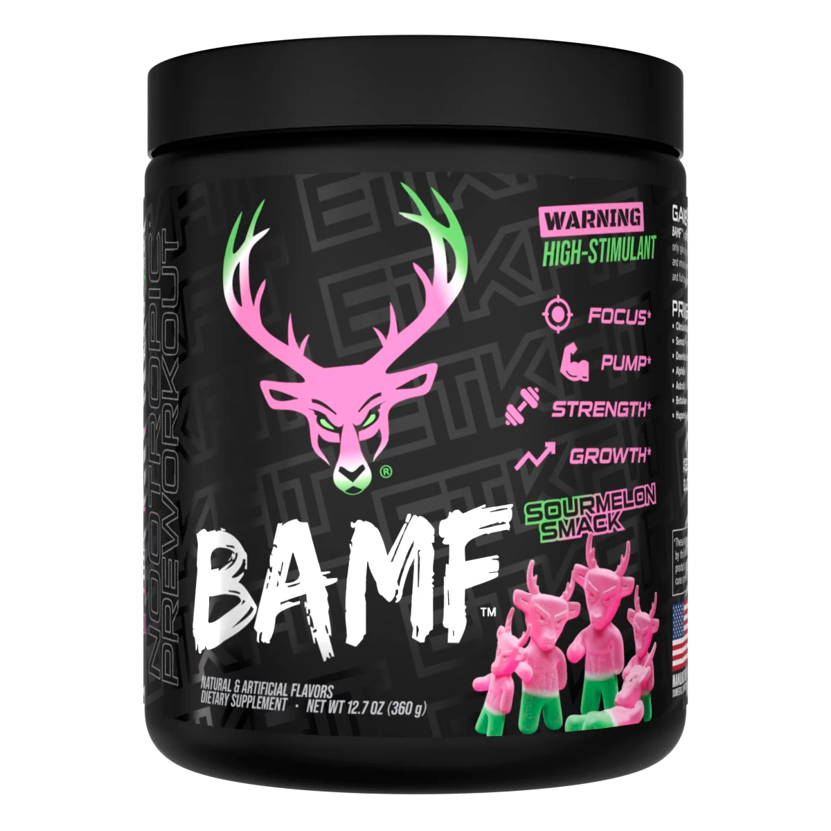 BAMF High Stimulant Nootropic Pre-Workout from Bucked Up