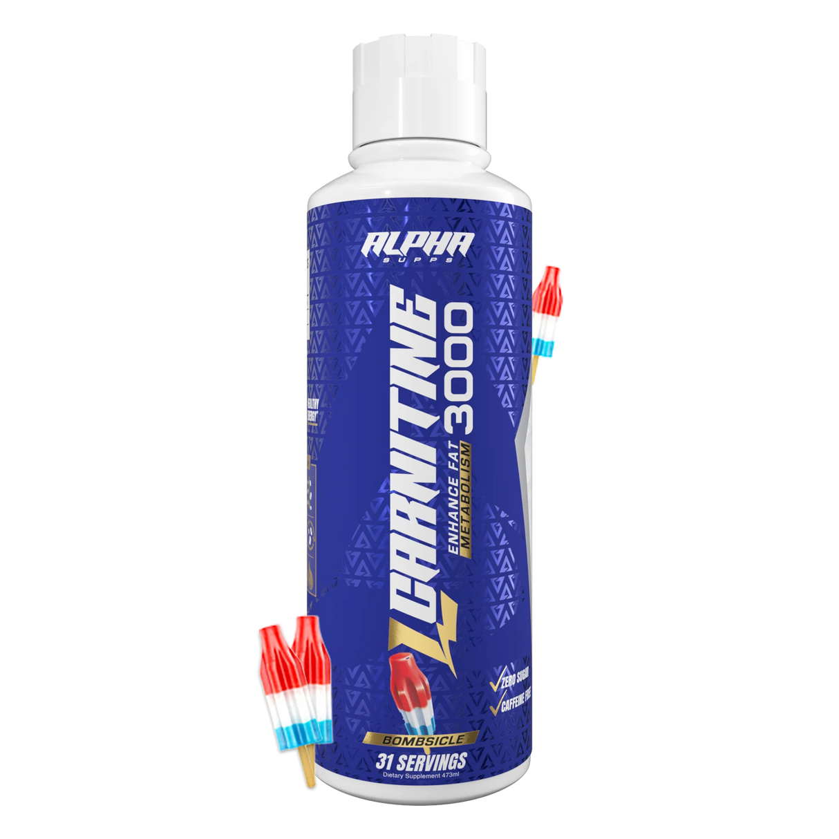 Alpha Supps L-Carnitine Liquid 3000 - 31 Servings