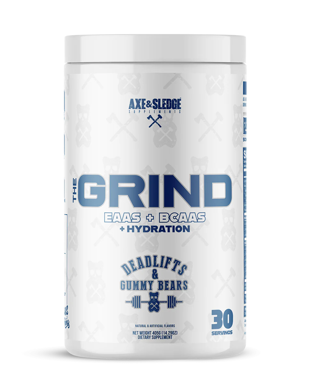 Axe & Sledge The Gind EAAs and BCAAs plus Hydration powder supplement in Deadlifts & Gummy Bears Flavor