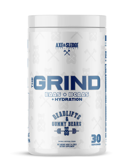 Axe & Sledge The Gind EAAs and BCAAs plus Hydration powder supplement in Deadlifts & Gummy Bears Flavor