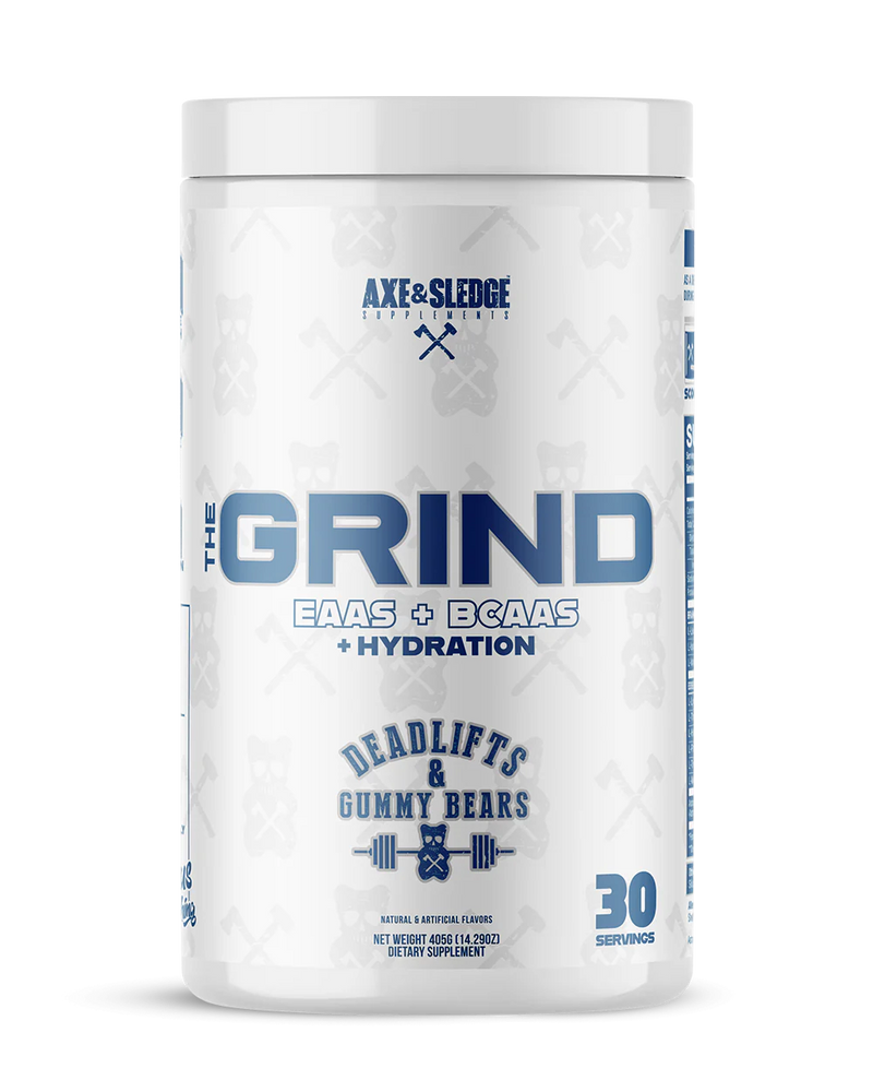 Axe & Sledge The Gind EAAs and BCAAs plus Hydration powder supplement in Deadlifts & Gummy Bears Flavor