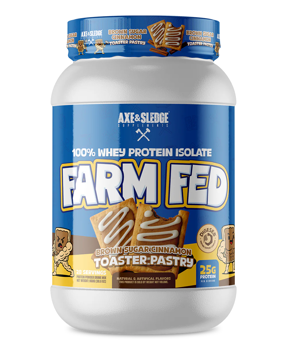 Axe & Sledge Farm Fed protein powder Brown Sugar Cinnamon Toaster Pastry