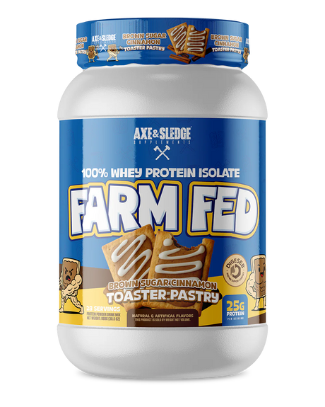 Axe & Sledge Farm Fed protein powder Brown Sugar Cinnamon Toaster Pastry