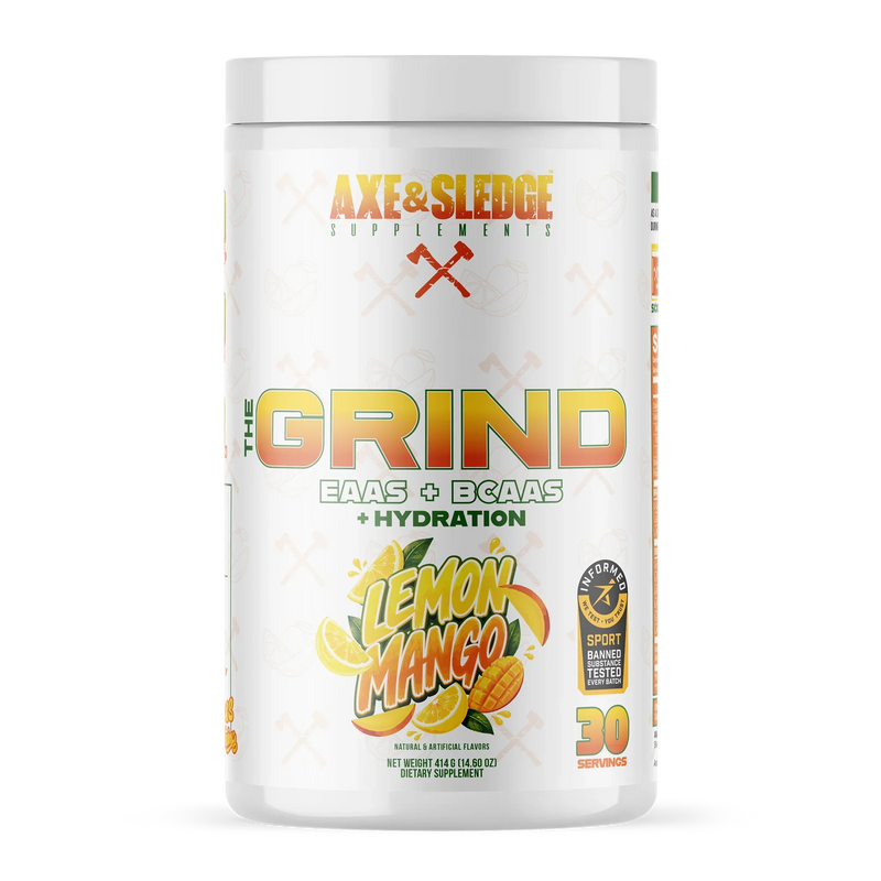 Axe & Sledge Supplements 'The Grind' EAAS +BCAAS + Hydration in Lemon Mango flavor