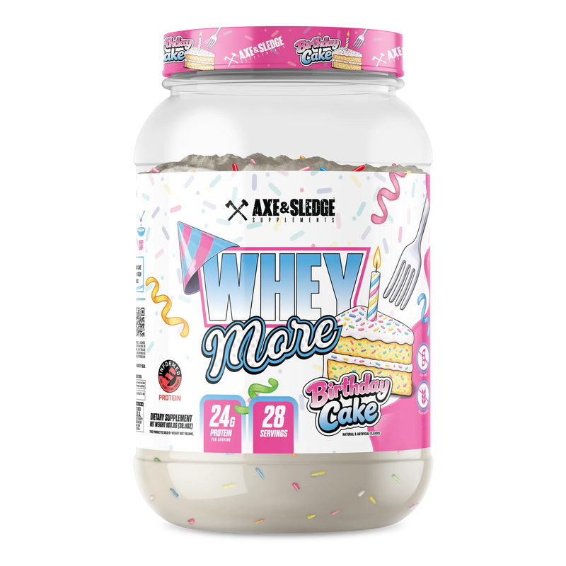 Axe & Sledge Whey More Birthday Cake protein powder