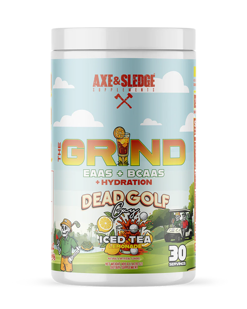 Axe & Sledge Supplements 'The Grind' EAAS +BCAAS + Hydration in Dead Gold Guy Iced Tea Lemonade  flavor