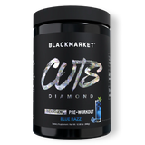 Blackmarket Labs Cuts Diamond Thermogenic pre-workout supplement in Blue Razz flavor