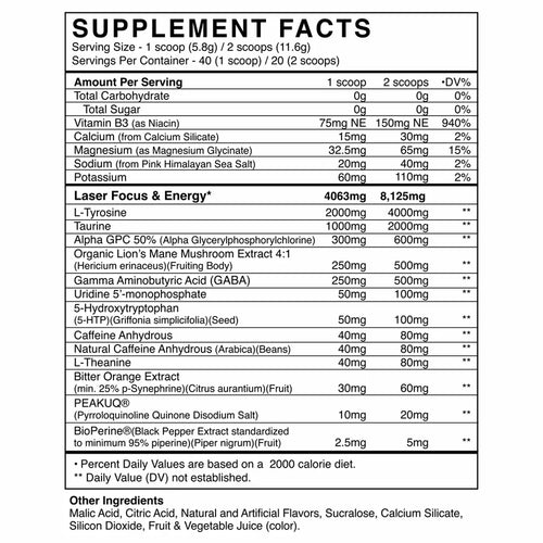 BUMP by BlackMarket Labs – 4 g Tyrosine, Alpha‑GPC & 80 mg Caffeine Nootropic