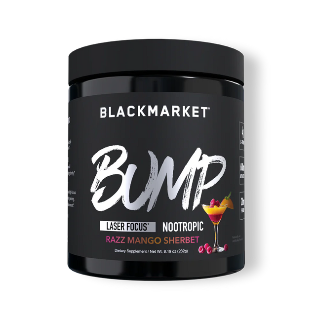 Blackmarket Bump Laser Focus/Nootropic Razz Mango Sherbet Flavor
