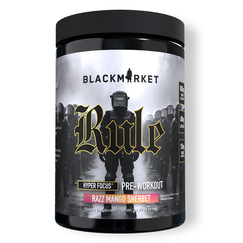 Blackmarket Rule Hyper Focus Pre Workout Razz Mango Sherbet
