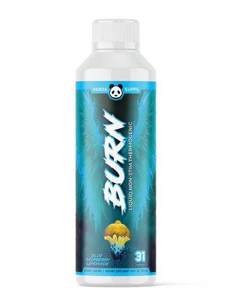 Panda Supplements Burn Liquid Non-Stim Thermogenic with L-Carnitine in Blue Raspberry Lemonade