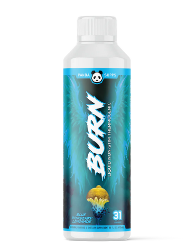 Panda Supplements Burn Liquid Non-Stim Thermogenic with L-Carnitine in Blue Raspberry Lemonade