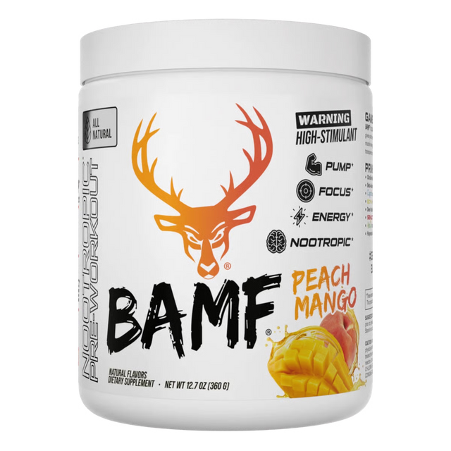 Bucked Up All Natural BAMF Pre-workout Peach Mango