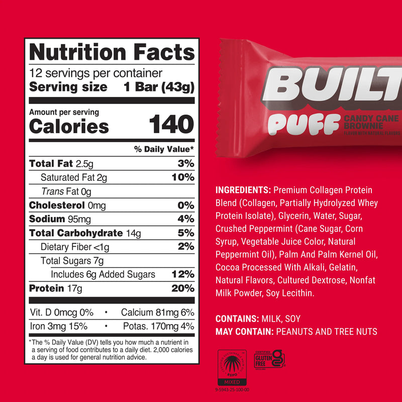 Built Puff Protein Bars — Single Bar & 12-Pack | 17g Protein