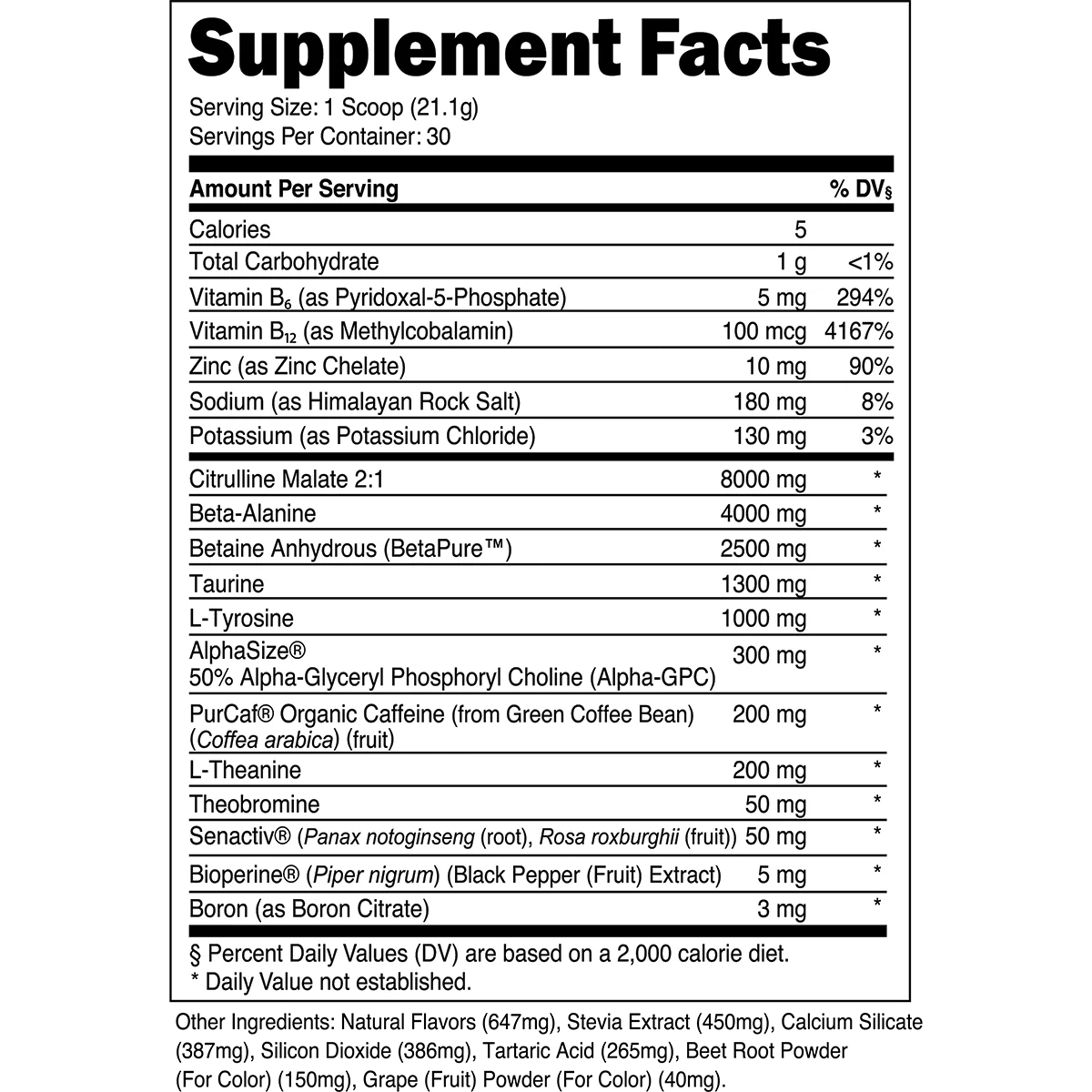 BULK Pre-workout by Transparent Labs