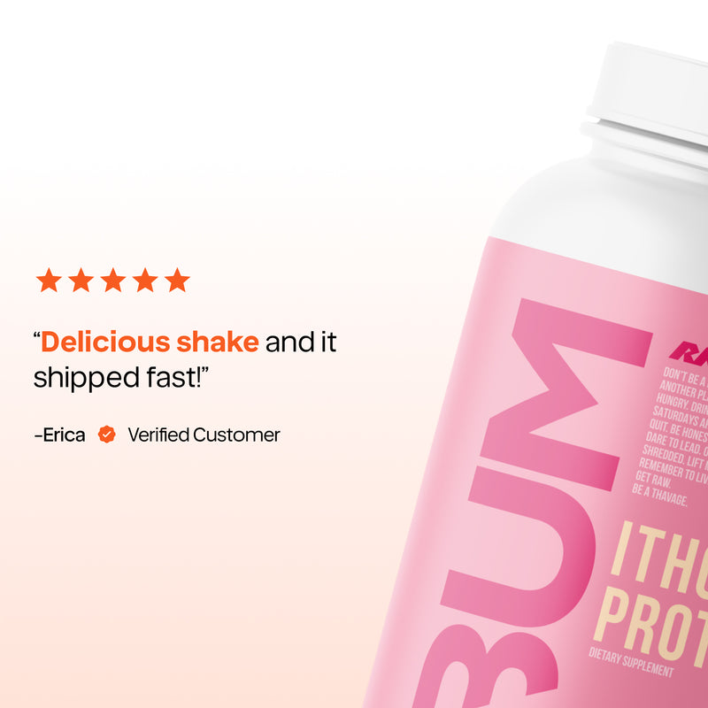 RAW CBUM Itholate — 100% Micro-Filtered Whey Isolate, ~25g Protein (Low Fat/Carb)
