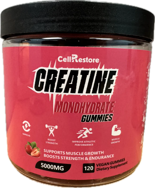 CellRestore Creatine Monohydrate Gummies — 5g Creatine per Serving (120 Gummies)