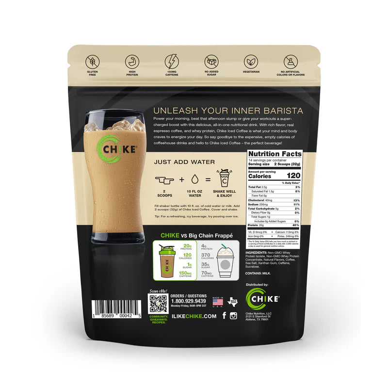 Chike vanilla iced protein coffee ingredients