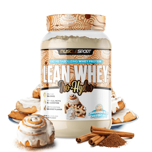 MuscleSport Lean Whey - Cinnamon Bun Cheesecake