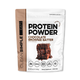 A package of Clean Simple Eats Grass-fed Whey Protein Isolate Powder in Chocolate Brownie Batter flavor