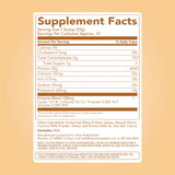 Clean Simple Eats Protein Powder Cinnamon Roll Supplement facts label 