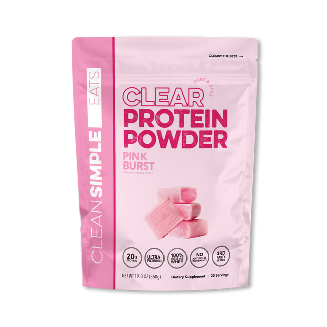 Clean Simple Eats Clear Protein Powder Pink Burst