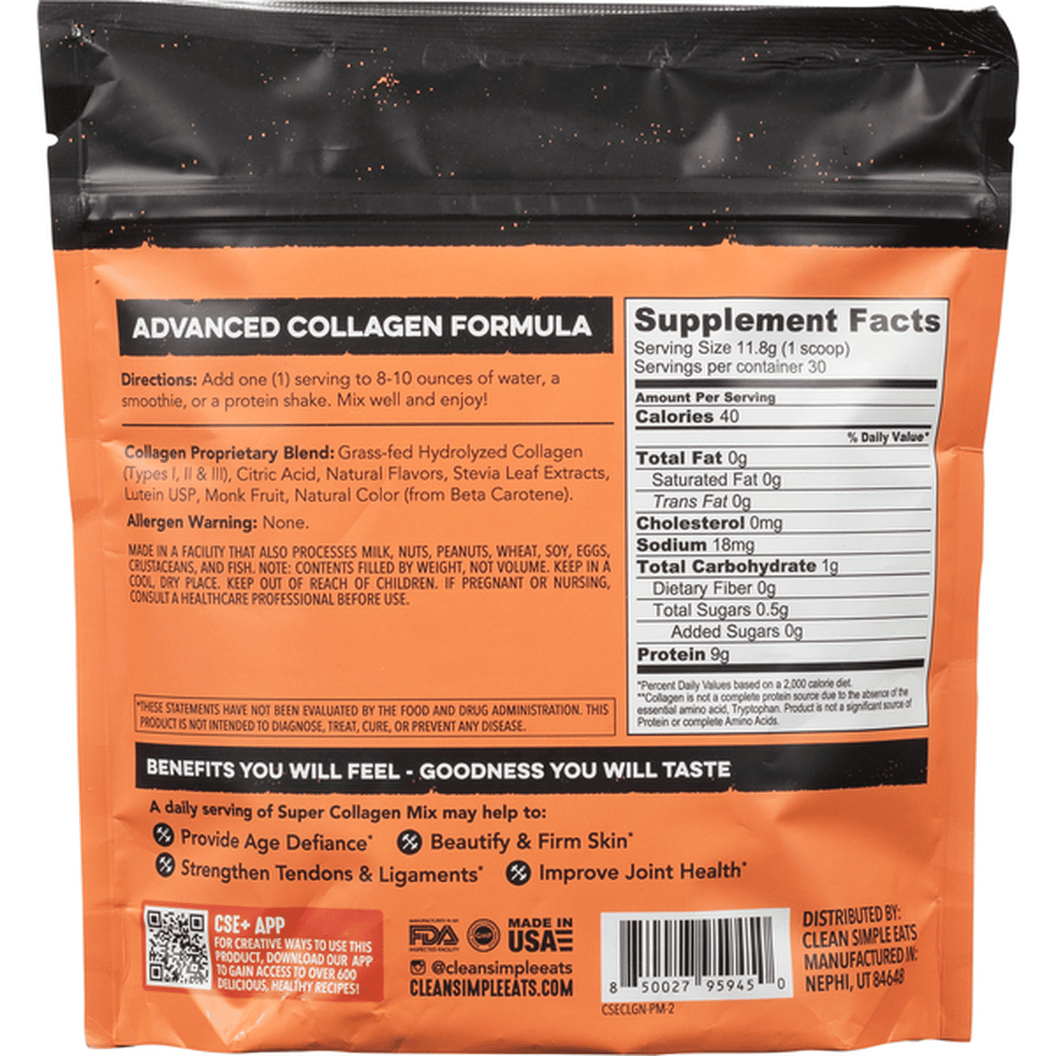 Clean Simple Eats Collagen + Beauty Blend | Grass-Fed Collagen Powder ...