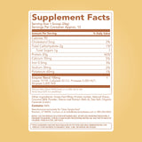 Clean Simple Eats Protein Powder Maple Donut Supplement facts label 