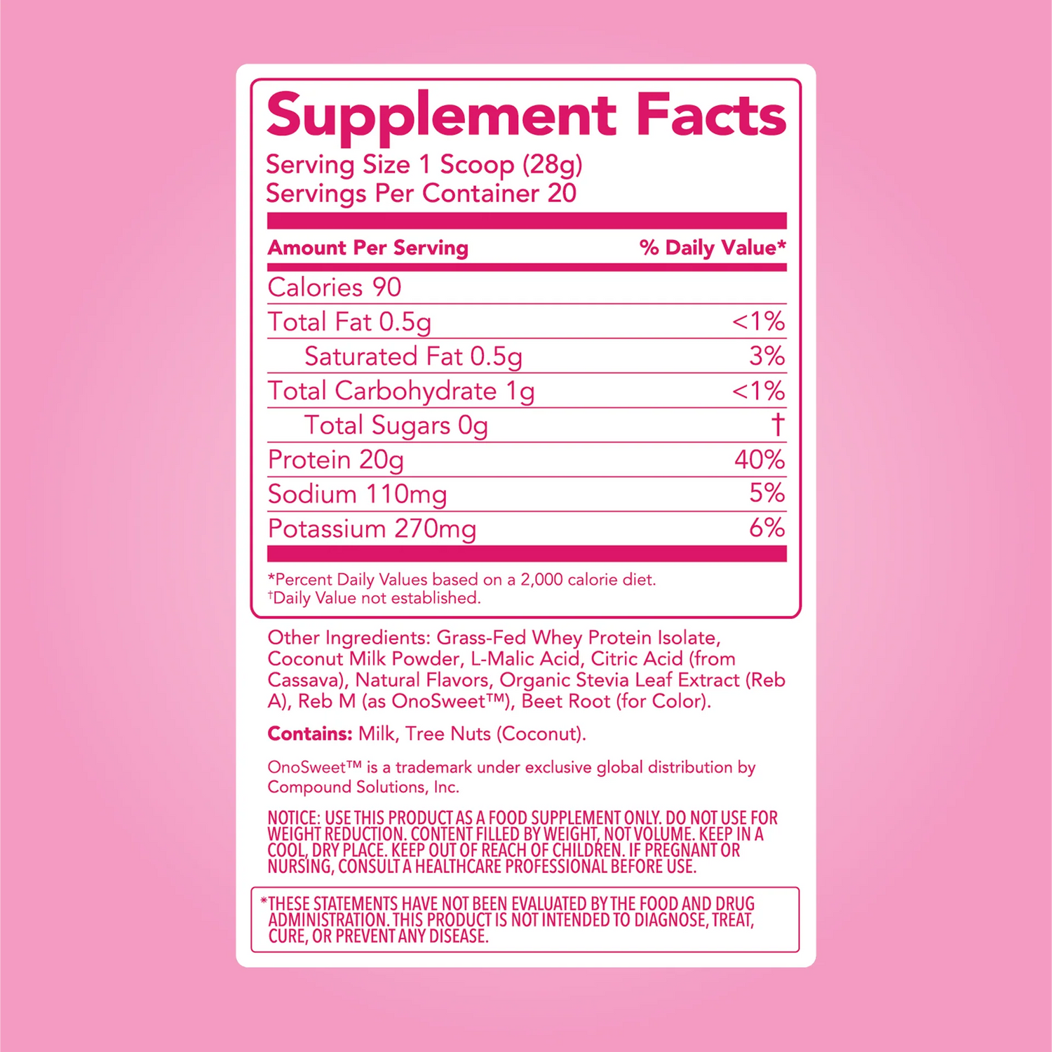 Clean Simple Eats Clear Protein Powder Ingredients and Macros