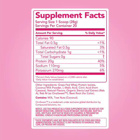 Clean Simple Eats Clear Protein Powder Ingredients and Macros