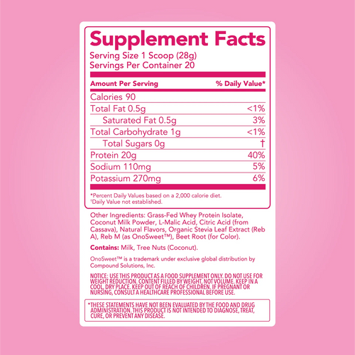 Clean Simple Eats Clear Protein Powder Ingredients and Macros