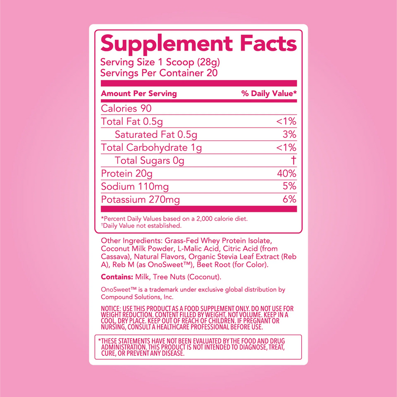Clean Simple Eats Clear Protein Powder Ingredients and Macros