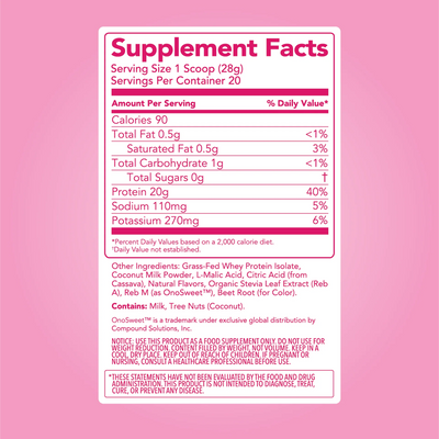Clean Simple Eats Clear Protein Powder Ingredients and Macros