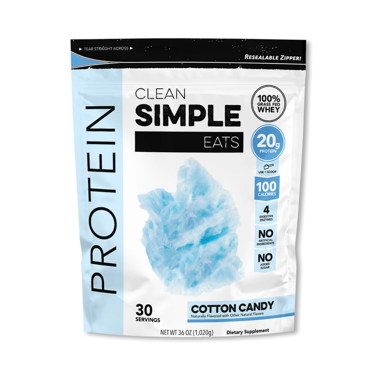 Clean Simple Eats Protein Powder Cotton Candy flavor 