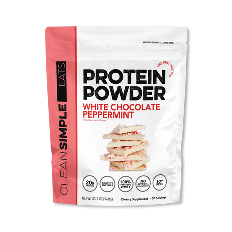 Clean Simple Eats White Chocolate Peppermint Protein Powder 