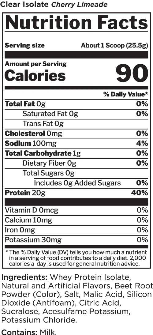 Rule 1 Proteins R1 CLEAR ISOLATE - Clear & Refreshing Whey Isolate