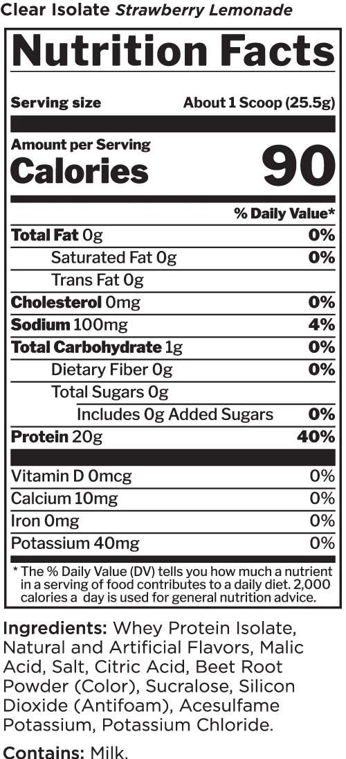 Rule 1 Proteins R1 CLEAR ISOLATE - Clear & Refreshing Whey Isolate