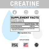 Sweat Ethic Pure Creatine Monohydrate Powder Supplement, Unflavored, (300 g) - Supports Bulk Muscle Energy, Recovery, and Strength - Tested Pure Grade Creatine Powder Supplement for Men and Women