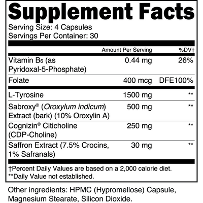 Transparent Labs Dopamine+ | Non-Stim Dopamine, Mood & Focus Support