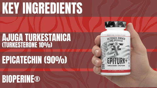Key Ingredients for the supplement called EPITURK+ by the company called Frontline Formulations featuring plant ecdysteroid