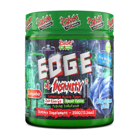 Psycho Pharma Edge of Insanity Pre-workout Blue Cotton Candy