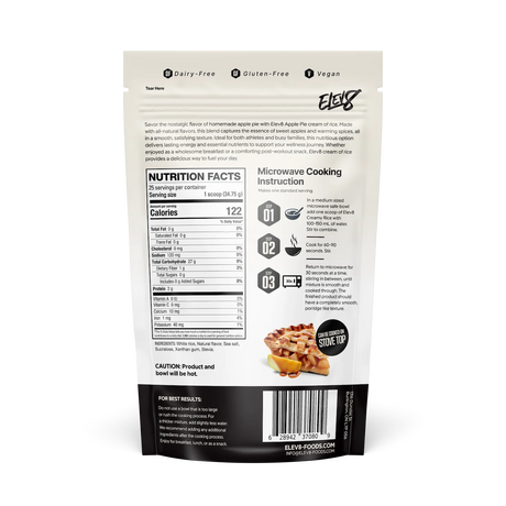 Elev8 Creamy Rice Apple Pie Nutrition Facts