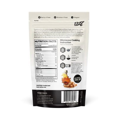 Elev8 Creamy Rice Maple Brown Sugar Nutrition Facts