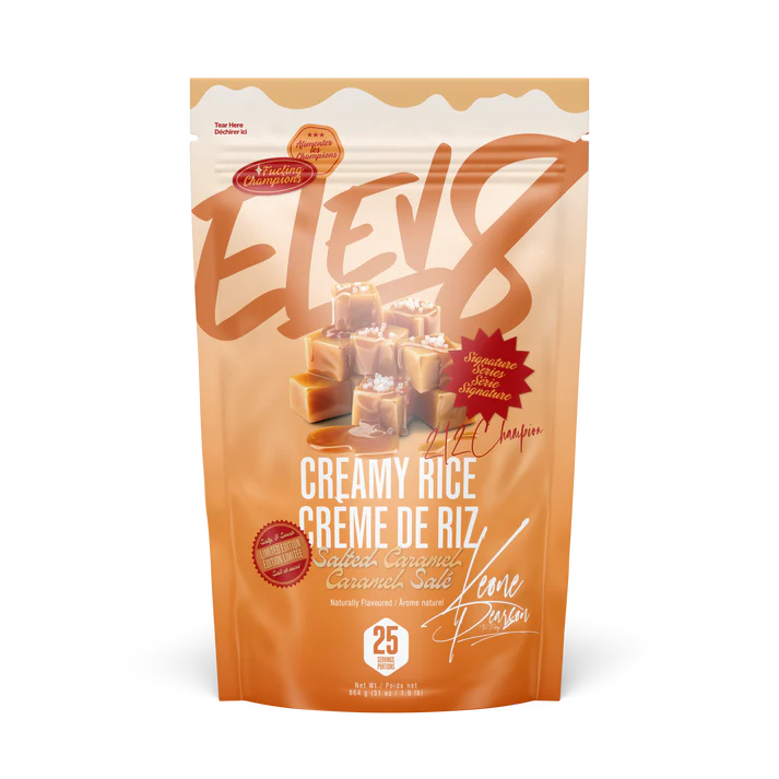 Elev8 Creamy Rice Salted Caramel flavor 