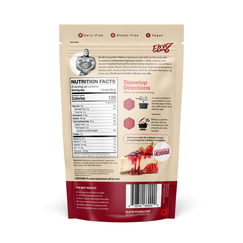 Elev8 Creamy Rice Strawberry Cheesecake Nutrition Facts