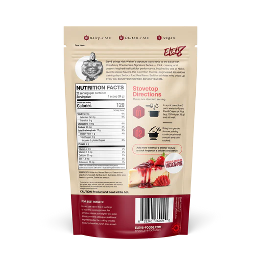 Elev8 Creamy Rice Strawberry Cheesecake Nutrition Facts
