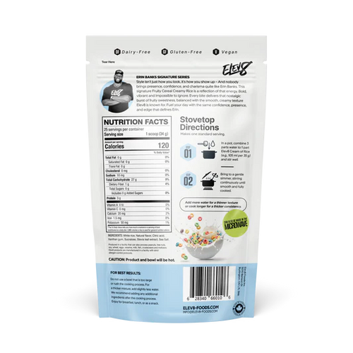 Elev8 Creamy Rice (Cream of Rice) – Hot Cereal, 25 Servings