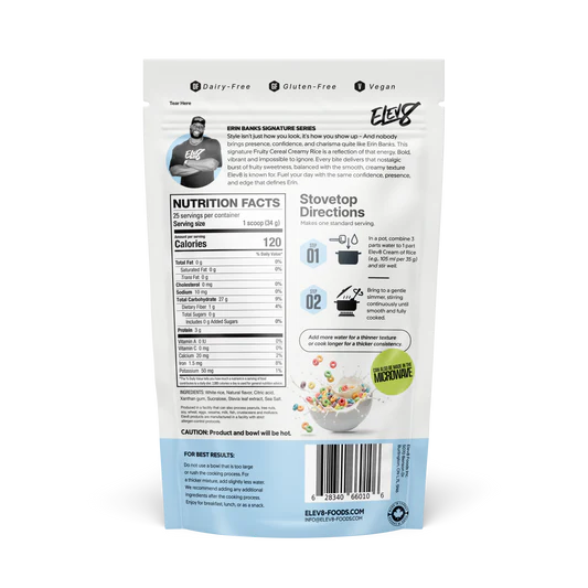 Elev8 Creamy Rice (Cream of Rice) – Hot Cereal, 25 Servings